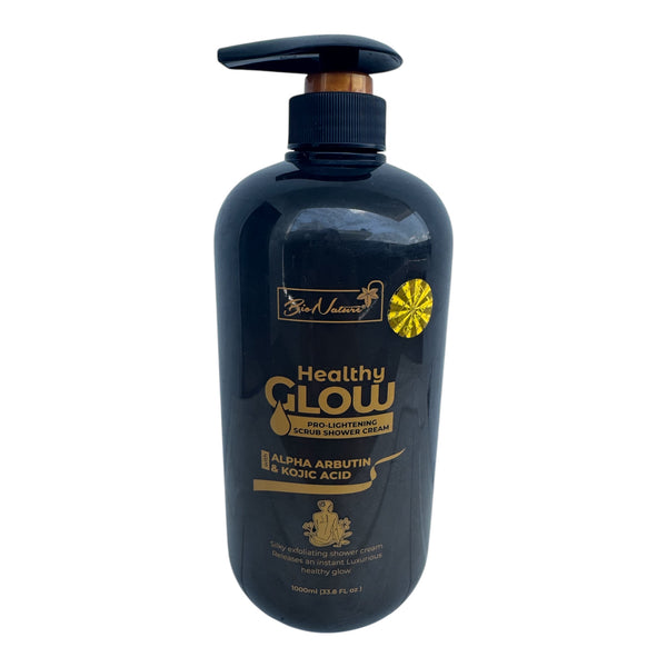 Bio Natural Healthy Glow Pro-Lightening Scrub Shower Cream (Alpha Arbutin & Kojic Acid)