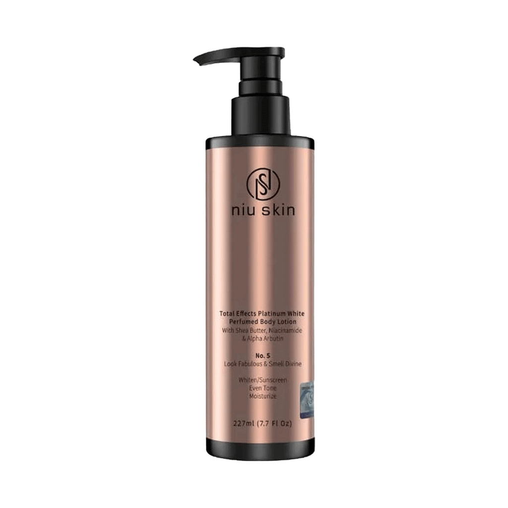 Niu Skin Total Effects Platinum White Perfumed Body Lotion - Oud Wood (480ml)
